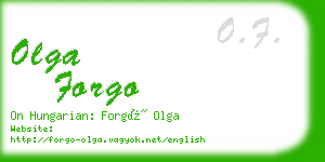 olga forgo business card